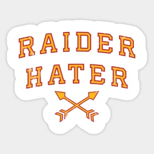 Raider Hater Sticker